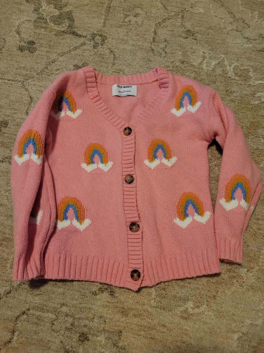 Old Navy Pink Rainbow Cardigan